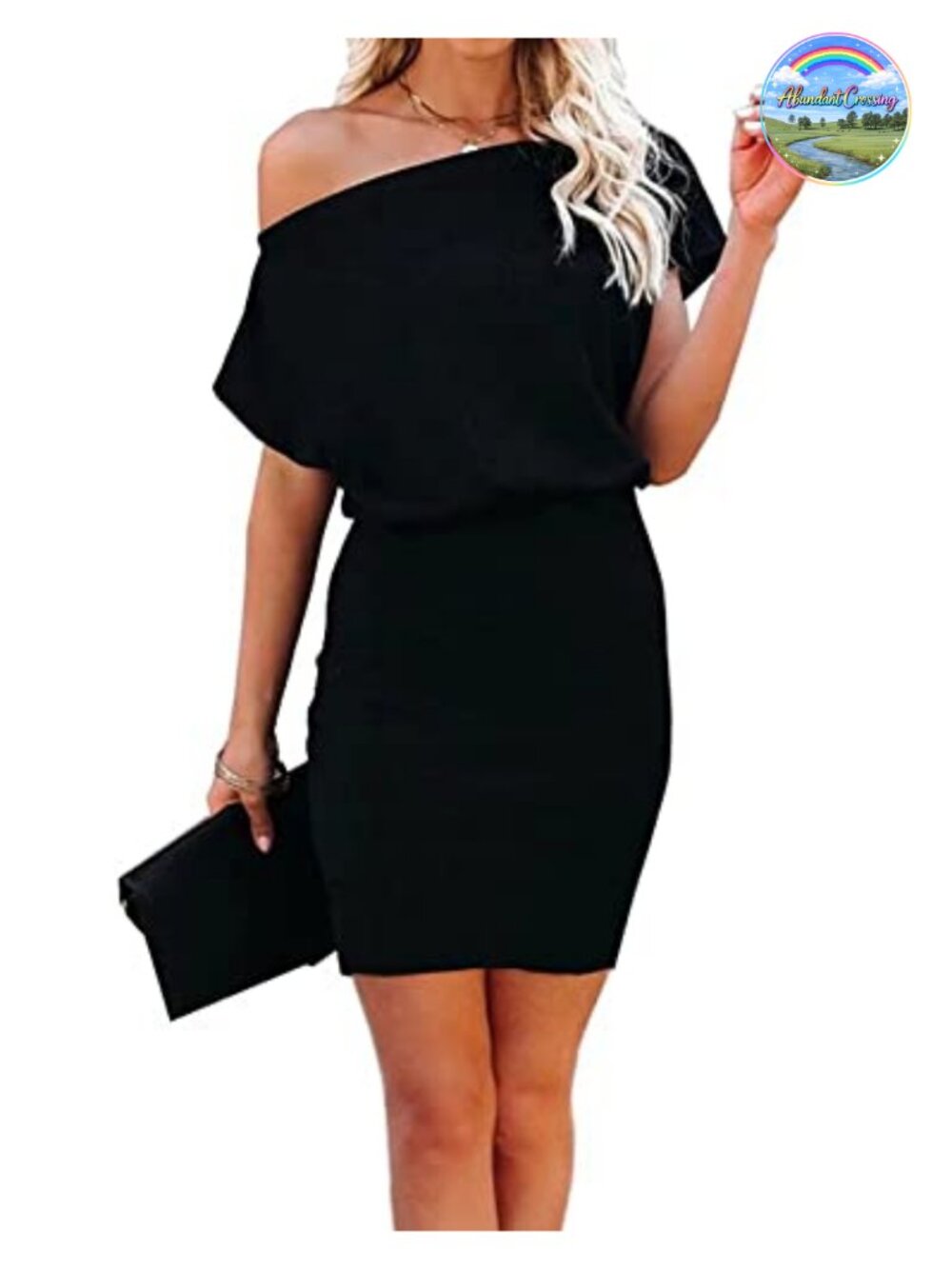 Off Shoulder Ribbed Knit Mini Bodycon Dress Short Sleeve Casual Summer